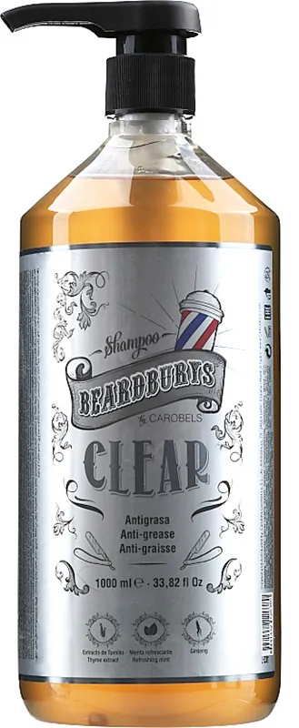 Шампунь Beardburys Clear очищуючий для волосся, схильного до жирності, 1000 мл