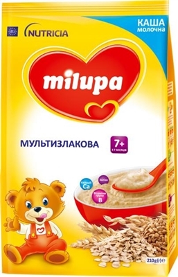 Каша молочна Milupa мультизлакова для дітей з 7 місяців, 210 г