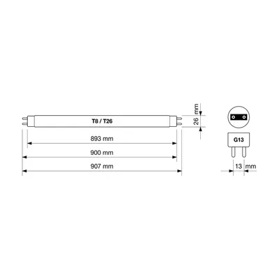 Лампа кварцова BactoSfera BS 30W T8/G13-OF