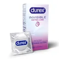 Презервативи латексні Durex Invisible Extra Lube з додатковою змазкою, 12 штук