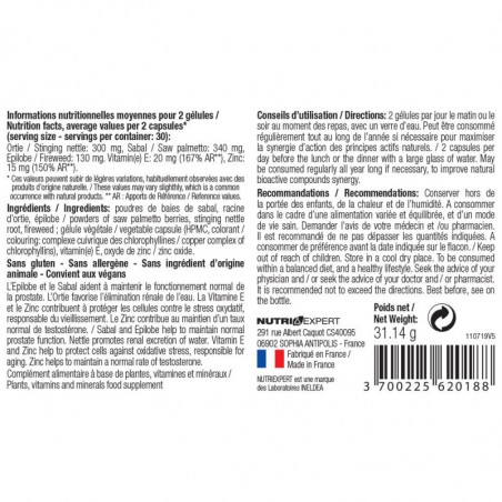 Простагенол Nutri Expert Prostagenol, 60 капсул