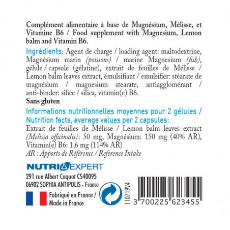 Морской магний В6+ Nutri Expert Magnesium Marin B6+, 60 капсул