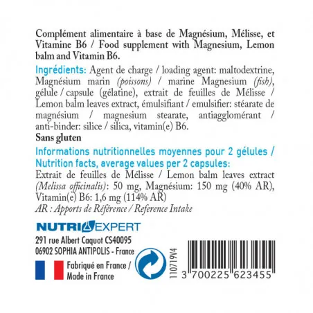 Морський Магній В6+ Nutri Expert Magnesium Marin B6+, 60 капсул