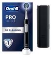 Электрическая зубная щетка + футляр Oral-B Pro 1 Black черная, 1 штука