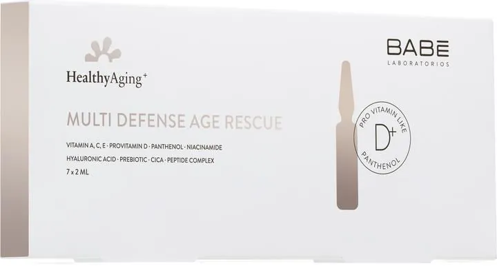 Концентрат Babe Laboratorios Healthy Aging+ мультизахисний вітамінний з інтенсивним омолоджуючим ефектом, 7 шт по 2 мл