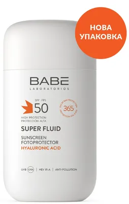 Сонцезахисний супер флюїд Babe Laboratorios SPF50 для всіх типів шкіри, 50 мл