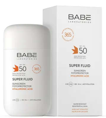 Сонцезахисний супер флюїд Babe Laboratorios SPF50 для всіх типів шкіри, 50 мл