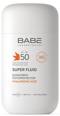 Сонцезахисний супер флюїд Babe Laboratorios SPF50 для всіх типів шкіри, 50 мл