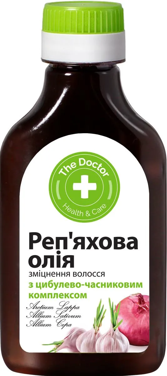 Олія реп'яхова The Doctor для зміцнення волосся з цибулево-часниковим комплексом, 100 мл