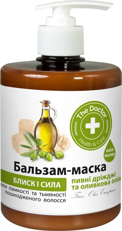 Бальзам-маска для волосся The Doctor Пивні дріжджі і оливкове масло, 500 мл