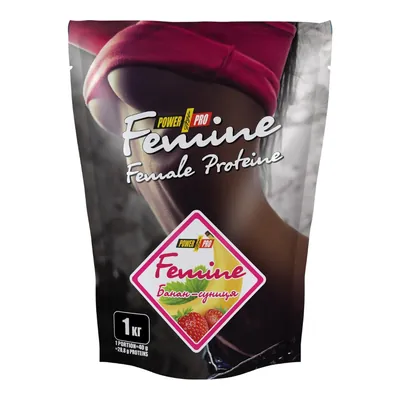 Протеїн сироватковий змішаний Power Pro Femine Female Proteine банан-суниця, 1 кг