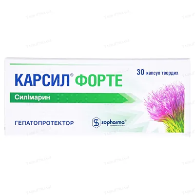 Карсил форте капсули тв. по 90 мг №30 (6х5)