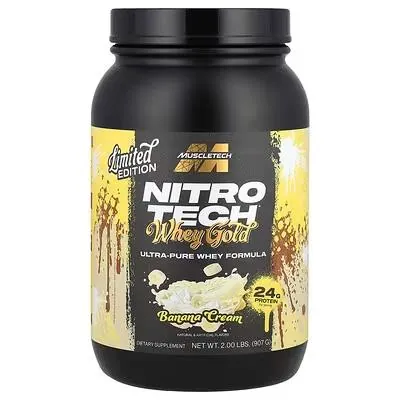 Протеїн сироватковий змішаний MuscleTech Nitro Tech 100% Whey Gold банановий крем, 907 г