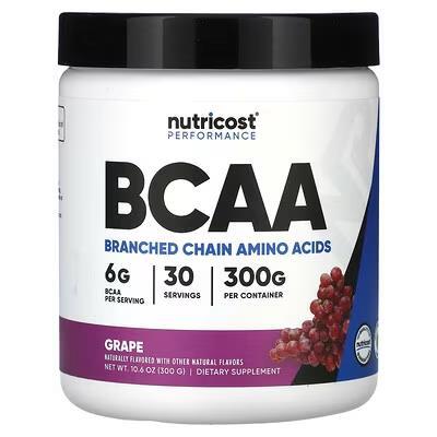 Аминокислоты Nutricost BCAA виноград, 300 г