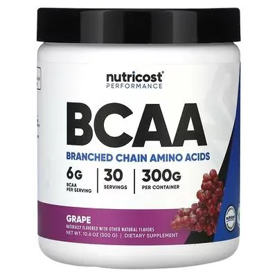 Амінокислоти Nutricost BCAA виноград, 300 г