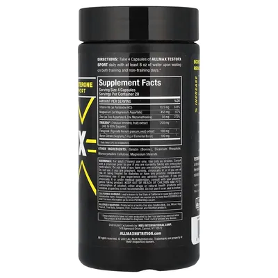 Тестостероновий бустер AllMax Nutrition TestoFX Sport, 80 капсул