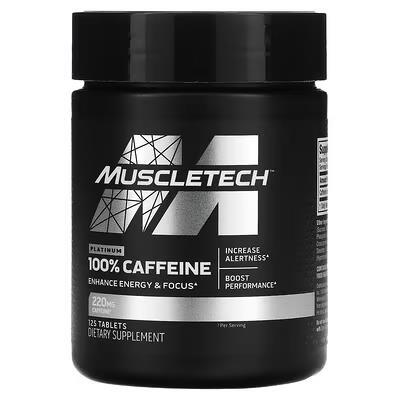 Кофеин Muscletech Platinum 100% Caffeine 220 мг, 125 таблеток