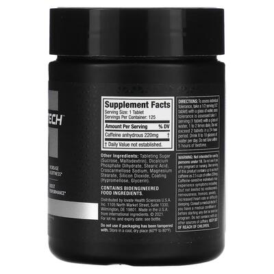 Кофеїн Muscletech Platinum 100% Caffeine 220 мг, 125 таблеток