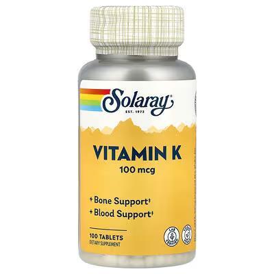 Вітамін К Solaray Vitamin K 100 мкг, 100 таблеток