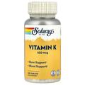 Вітамін К Solaray Vitamin K 100 мкг, 100 таблеток
