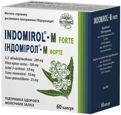 Індомірол-М Форте капсули №60 (10х6)