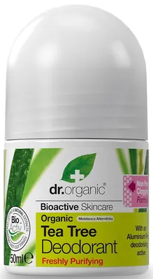 Дезодорант кульковий Dr.Organic з екстрактом чайного дерева, 50 мл