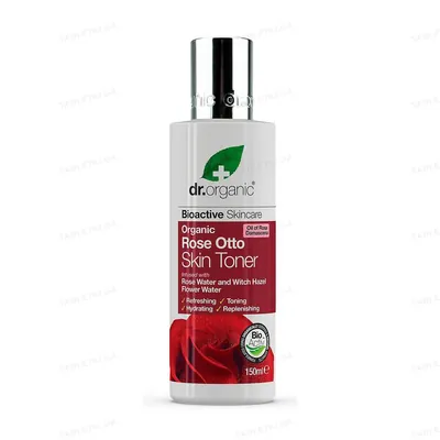 Тонік для обличчя Dr. Organic з олією троянди Отто, 150 мл