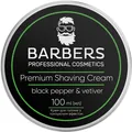 Крем для гоління Barbers Black Pepper-Vetiver з тонізуючим ефектом, 100 мл