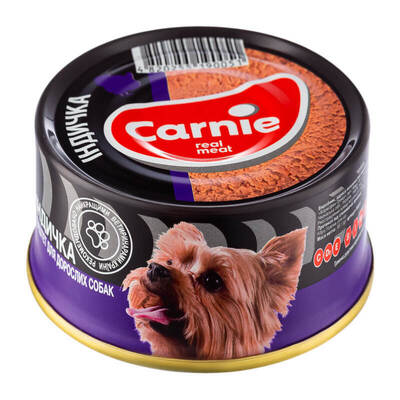 Корм влажный для взрослых собак Carnie мясной паштет с индейкой, 90 г