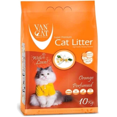 Наполнитель для кошачьего туалета VanCat Super Premium Quality Orange бентонитовый комкующий, 10 кг (12 л)