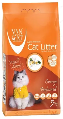 Наповнювач для котячого туалету VanCat Super Premium Quality Orange бентонітовий комкуючий, 5 кг