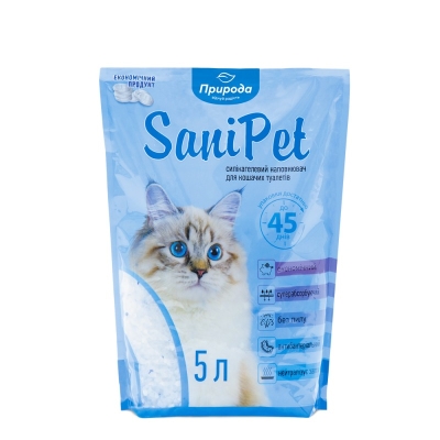 Наполнитель для кошачьего туалета Природа PR240267 Sani Pet силикагелевый,   5 л