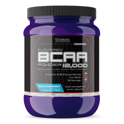 Аминокислота Ultimate Nutrition BCAA 12000 Powder, малина, 228 г