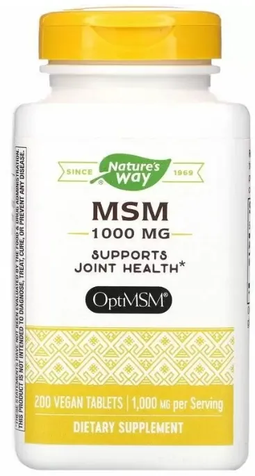 Метилсульфонілметан Nature's Way MSM 1000 мг, 200 таблеток