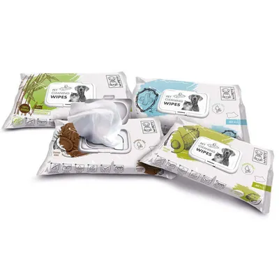 Серветки вологі M-Pets Pet Cleaning Wipes Anti-Bacterial антибактеріальні для собак і котів будь-якого віку, 30 штук