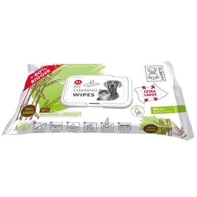 Серветки вологі M-Pets Pet Cleaning Wipes Bamboo очищаючі для собак, котів і гризунів, 30 штук
