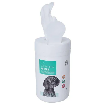 Серветки вологі M-Pets Pet Cleaning Wipes для підтримки чистоти вух, носа, очей у собак і котів, 80 штук