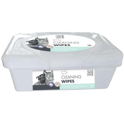 Салфетки влажные M-Pets Pet Cleaning Wipes для кожи и шерсти собак и кошек любого возраста разных пород, 80 штук