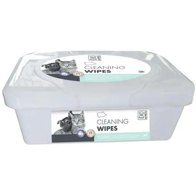 Серветки вологі M-Pets Pet Cleaning Wipes для шкіри та шерсті собак і котів будь-якого віку різних порід, 80 штук