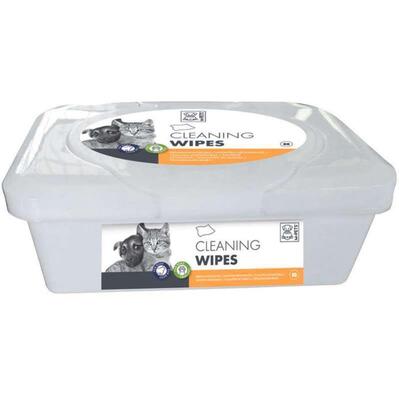 Салфетки влажные M-Pets Pet Cleaning Wipes для кожи и шерсти собак и кошек любого возраста разных пород, 80 штук
