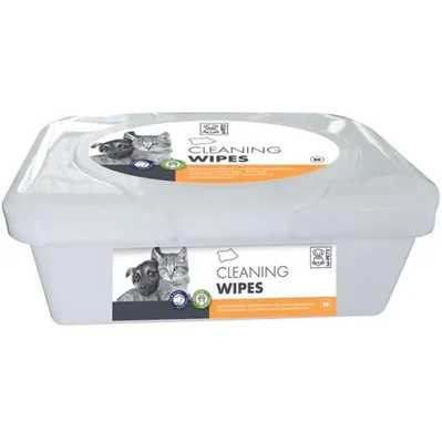 Серветки вологі M-Pets Pet Cleaning Wipes для шкіри та шерсті собак і котів будь-якого віку різних порід, 80 штук