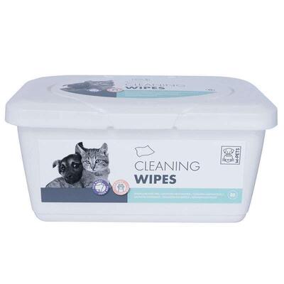 Салфетки влажные M-Pets Pet Cleaning Wipes для кожи и шерсти собак и кошек любого возраста разных пород, 80 штук