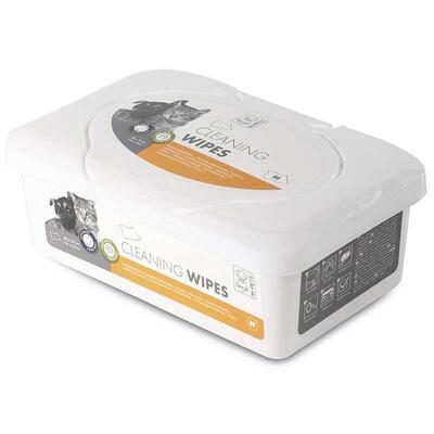 Салфетки влажные M-Pets Pet Cleaning Wipes для кожи и шерсти собак и кошек любого возраста разных пород, 80 штук