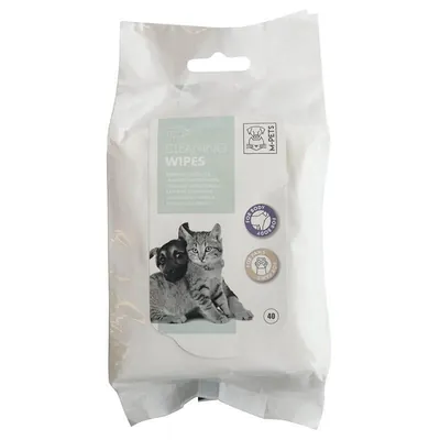 Серветки вологі M-Pets Pet Cleaning Wipes очищаючі для котів, собак і гризунів, 40 штук