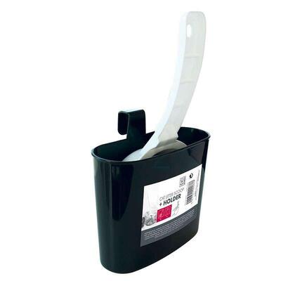 Совок M-Pets Scoop&Holder з тримачем для котячого туалету, 16х7х23 см