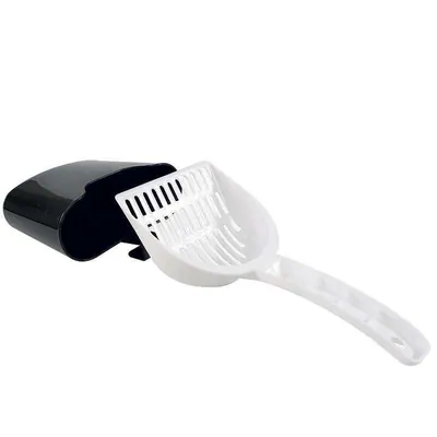 Совок M-Pets Scoop&Holder з тримачем для котячого туалету, 16х7х23 см