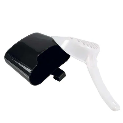 Совок M-Pets Scoop&Holder з тримачем для котячого туалету, 16х7х23 см