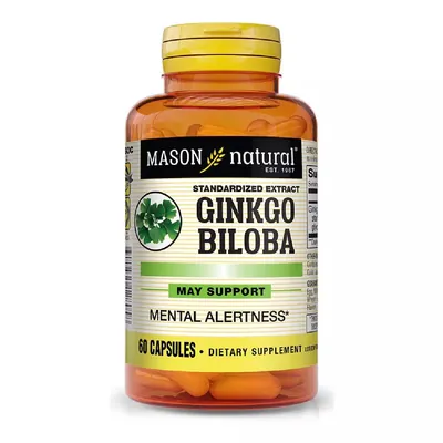 Гінкго Білоба екстракт Mason Natural Ginkgo Biloba, 60 капсул