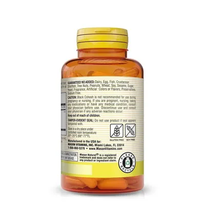 Клопогон Mason Natural Black Cohosh Standardized Extract, 60 капсул