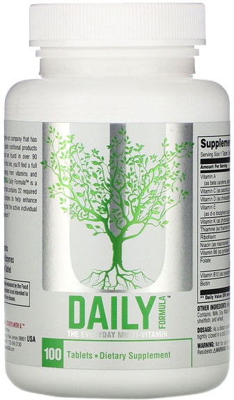 Витамины Universal Nutrition Daily Formula, 100 таблеток